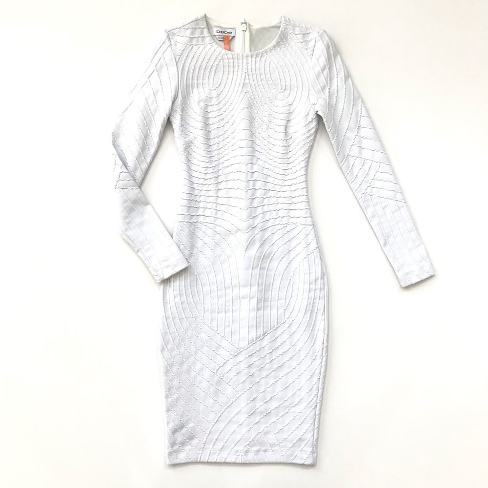 Bebe Bodycon Lined Back Zip Dress a Size XS